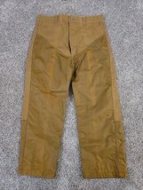 Duxbak Vtg Aero Cloth Canvas Hunting Double Knee Pants Mens Sz 36x28 Out... - $33.41