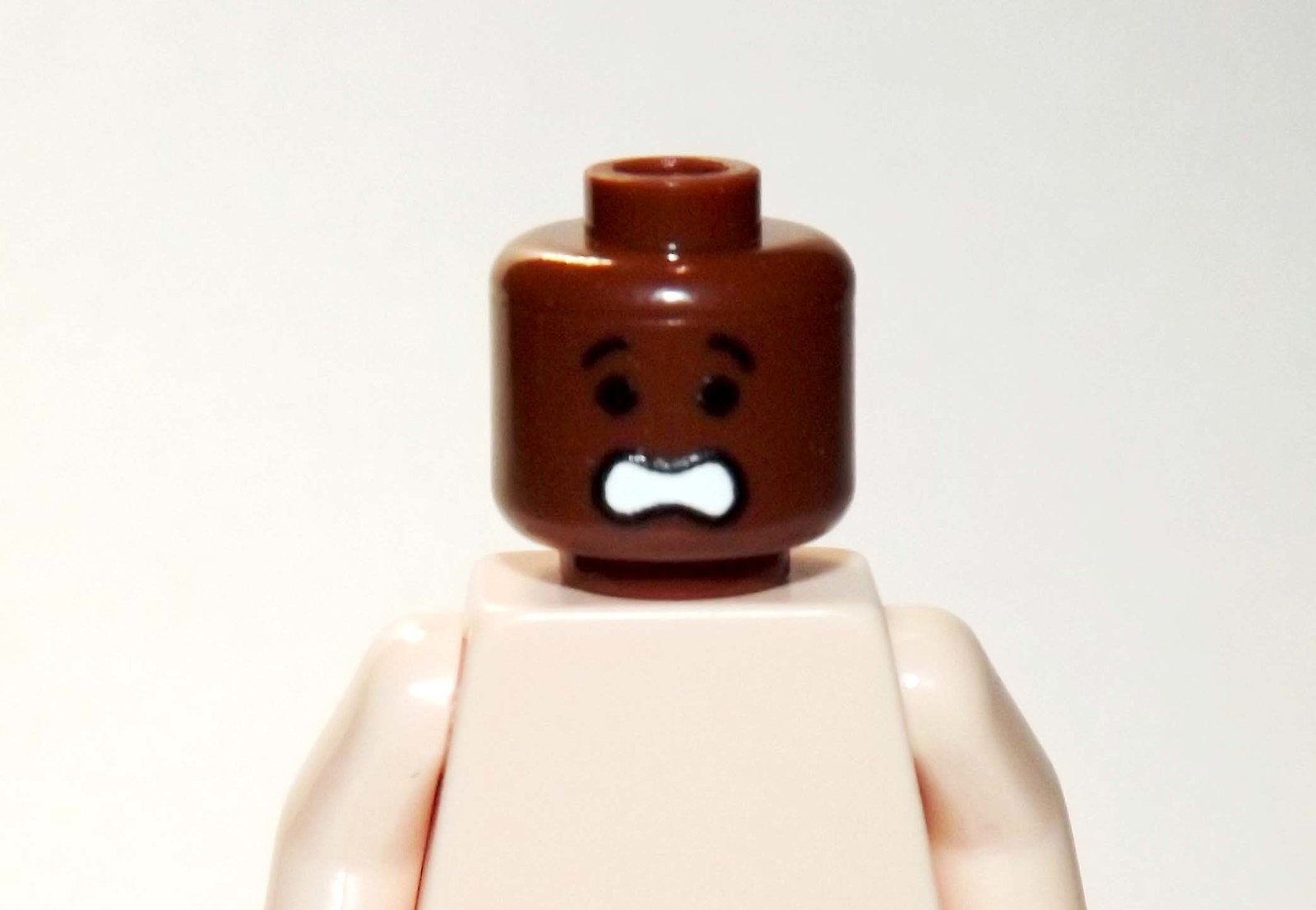 Single Sale Black African American Head Scared  Minifigure head DIY Bloc... - $2.00