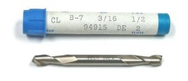 3/16&quot; (.1875&quot;) 2 Flute HSS Double Ended End Mill Putnam 94915 B-7 - £11.29 GBP