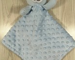 Little Beginnings blue plush teddy bear minky dot lovey baby security bl... - $9.89