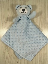 Little Beginnings blue plush teddy bear minky dot lovey baby security blanket - £7.77 GBP