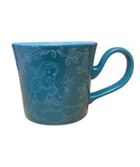 Disney Store Snow White Mug Cup Teal Green White Etched 16 oz Large Handle - $207.31 MXN