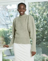NWT Women&#39;s Prologue L/S Mock Ribbed Turtleneck Pullover Sweater in Gree... - £25.53 GBP