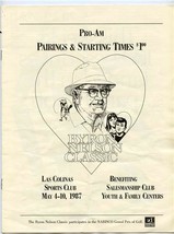 1987 Byron Nelson Classic Pro Am Pairings Starting Time Las Colinas Spor... - $17.82