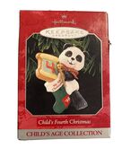 1998 Hallmark Ornament Child's Fourth Christmas Dated '98 Ken Crow Teddy... - $11.19