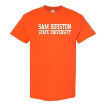 AS01 - Sam Houston Bearkats Basic Block T Shirt - Small - Orange - $23.99