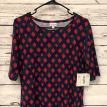 LulaRoe navy green red lattice print Julia dress - £19.08 GBP