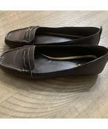 Womens Chaps Loafers EUC Size 8.5- Brown Leather - $13.56