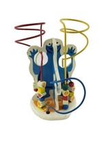 Vintage Sesame Street Wooden Bead Maze Roller Coaster Activity Learning Toy - £27.20 GBP