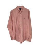 Ralph Lauren Men&#39;s Size Large Button Down Shirt Pink 100% Cotton - $26.44