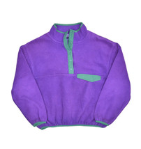 Vintage Woolrich Snap Fleece Jacket Womens M Purple 90s Retro Sweatshirt EMS - £23.08 GBP
