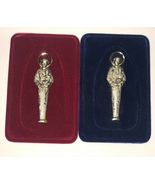 Saint Anthony of Padua Engraved Pewter, Blue or Red Velvet Frame ,New fr... - $19.00