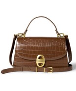 Tan Faux Crocodile - Women’s Top Handle Handbag - $34.65