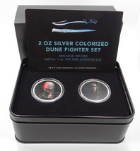 2 X 1 Oz Silver Coin 2044 DUNE 2 2-Coin Colorized Paul/Feyd Fighter Set COA #1 - £578.04 GBP