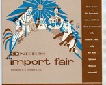Oneil&#39;s Import Fair Italy Menu 1965 Department Store Akron Ohio  - $47.52