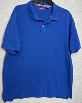 Izod Mens Polo Shirt Blue Short Sleeve Size X Large Collar READ - £8.11 GBP
