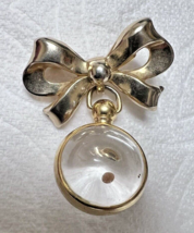 Vintage Coro Mustard Seed Lucite Brooch w Bow Have Hope The Size of Mustard Seed - £28.20 GBP