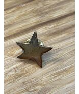 Vintage Gold Tone Star Lapel Pin Pinback Tie Pin Estate Jewelry Find KG JD - $9.90