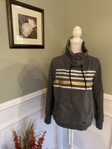 Marc NY Performance Women’s Funnel Neck Sweatshirt Gray Stripe Size M - $7.91