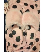 Victoria&#39;s Secret Pink Polka Dots Slippers NWT Size 7-8 Medium  - $18.55