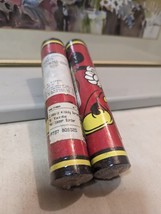 2 Rolls Mickey Mouse Wallpaper Border Red 5 Yds Each New Old Stock - $10.00