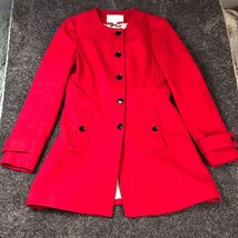 Banana Republic Coat Size Small Dressy Jacket Crimson Red Lined Pockets - £31.16 GBP