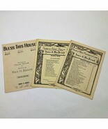 Set of 3 Music Sheets Bless This House  91st Psalm Behold What Manner of... - $276.07 MXN