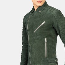 Armand Green Suede Biker Jacket - $161.00