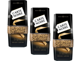 3 JAR Glass CARTE NOIRE ORIGINAL 100% Arabica Instant Coffee 190g Made R... - £41.01 GBP