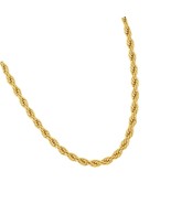 JEWELRY 5mm Rope Chain Necklace 24k Real Gold for - £170.10 GBP
