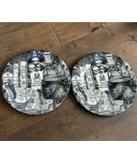 Royal Wessex Halloween 2 Dinner Plates Cauldron  Skulls Boiling Pot Eyeb... - £31.33 GBP