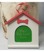 Christmas Ornament Doghouse Gift Card Holder Picture Wooden - £3.01 GBP