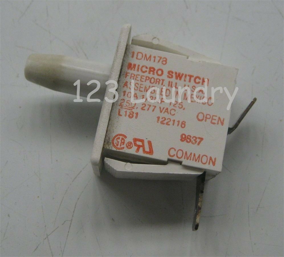 Stack Dryer Lint Door Switch, 24V, For American Dryer (ADC) P/N: 122116 [Used] ~ - $9.89