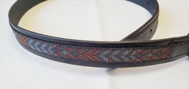 Unbranded Boy&#39;s Western Ribbon Belt LARGE Black W Multi Color Silver Accents New - £8.57 GBP