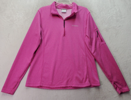 Columbia Sportswear Sweatshirt Womens XL Pink Polyester Long Sleeve Quarter Zip - £18.00 GBP