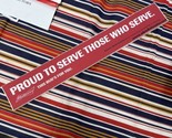 2017 BUDWEISER Proud To Serve Those Who Serve Bumper Sticker 22” This Bu... - $3.96