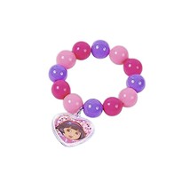 Dora Flower Adventure Bracelet Heart Charm Beads Ages 3+ Birthday Party Favors - £3.89 GBP