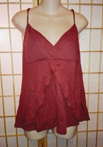 Elle Spaghetti Strap Top~Juniors L~Misses M~Halter Tank Racer-Back~Rust~... - $7.80