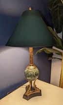 Beautiful Vintage Brass and Marble Sculptural Dolphin Table Lamp 26” H - £75.93 GBP