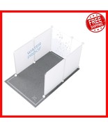 Stylish White Cat Litter Enclosure with Splash Guard - Extra Large Dimen... - $818.06 MXN