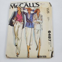 McCall Carefree Sewing Pattern 6487 UnCut Miss Jacket Skirt Pants Sz 16 Bust 38 - $6.89