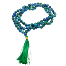 Chrysocolla Necklace Pendant Worry Bead 8mm Beads Mala Gemstone Jewellery &amp; Bag - £26.48 GBP