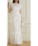 Erdem Alda Patchwork Lace White Gown NWT Wedding Size 4 - £1,051.32 GBP