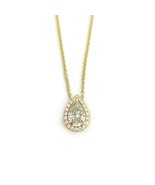 GIA Fancy Yellow Diamond Teardrop Halo Pendant Necklace 14K Yellow Gold ... - £2,748.31 GBP