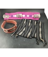 Lot of 3 Native American Apparel and Jewelry Items: Belt, Collar &amp; Strap - $570.20 MXN