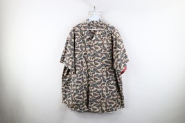 Vintage 90s Streetwear Mens 4XL Faded Paisley Short Sleeve Collared Butt... - $39.55