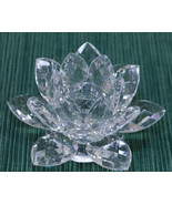 Pair Of Shannon Crystal Designs Of Ireland Lotus Flower Candlestick Holders - $45.59