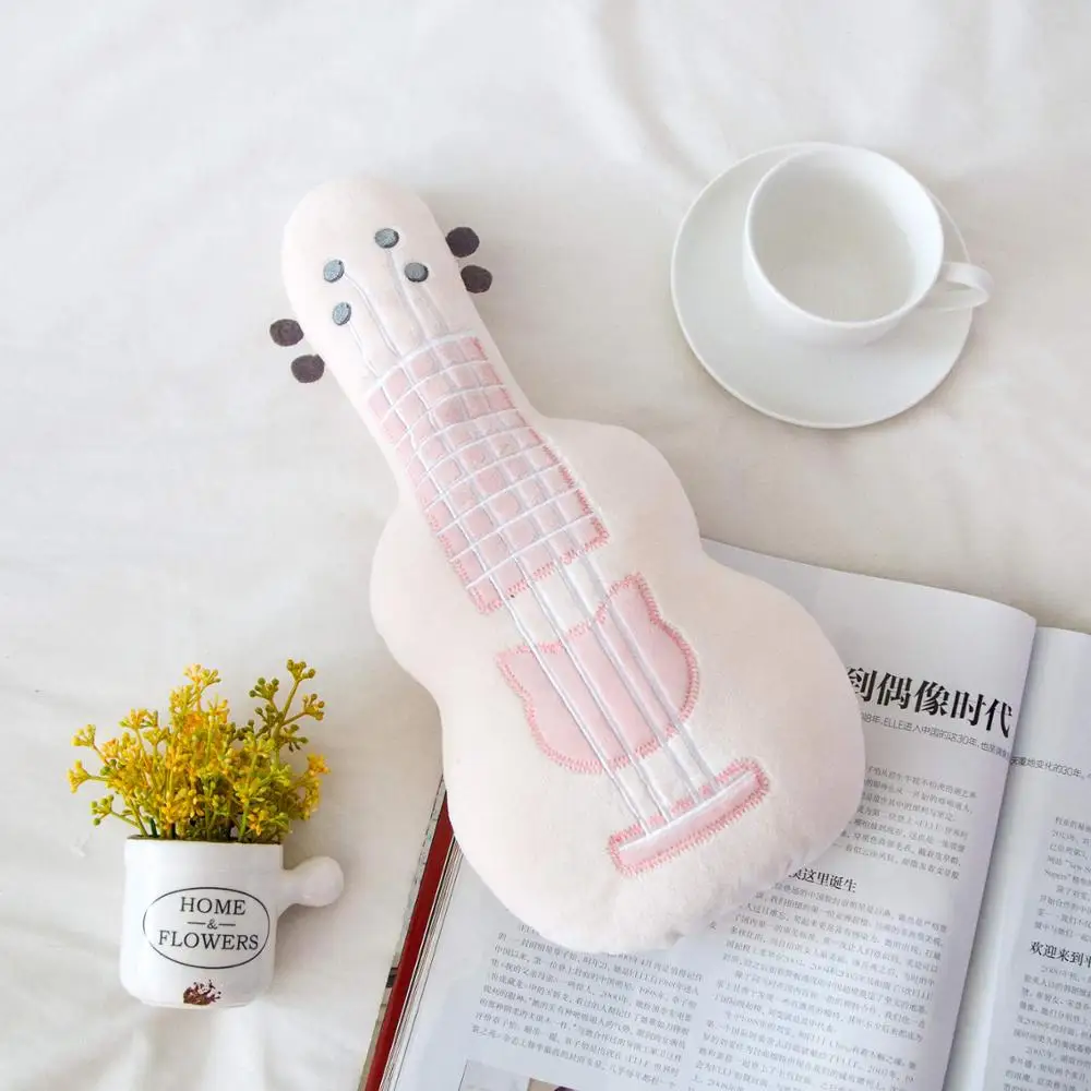 Type #M White Cat Guitar New Simulation 3D Plush Toy Soft Pillow Fashion Cute Ho - £17.25 GBP