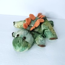 Caltoy Green Dragon Dinosaur Hand Puppet 13” Long Stegosaurus Plush Soft - £15.78 GBP