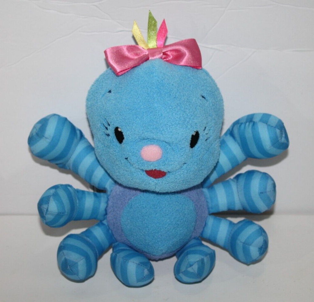 Leap Frog Baby LuLu Spider 8" Blue Plush Soft Toy Stuffed Animal Lovey Sewn Eyes - $43.51